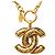 Collana con pendente matelassé Chanel Gold CC placcato oro D'oro - vista 2