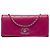 Chanel 19 Clutch on Chain em pele de cordeiro acolchoada rosa