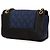 Chanel Blue Small Bicolor Quilted Grosgrain Satin Small Mademoiselle Double Flap - vista 2