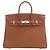 Hermès Brown Togo Birkin Retourne 25 Marrone