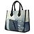 Borsa Shopper Dolce & Gabbana in Denim Blu Patchwork Logo - vista 2