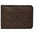 Louis Vuitton Brown Monogram Poche Documents Portfolio Marrone