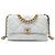 Chanel 19 Flap Large in pelle di agnello bianca Bianco