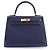 Hermès Blue Epsom Kelly II Sellier 28 Blu scuro