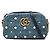 Borsa a tracolla Gucci Blue Small GG Marmont in denim con perle