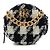 Chanel Clutch Rotonda 19 in Tweed Bianco con Catena e Portamonete Crudo