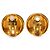 Orecchini a clip Chanel Gold placcati oro con logo inciso D'oro - vista 3