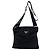 Borsa a tracolla lunga Prada in nylon nero