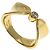 Diamond Céline Anello Celine in platino e oro giallo con diamante