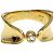 Diamond Céline Anello Celine in platino e oro giallo con diamante - vista 5