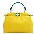 Borsa a mano Fendi Peekaboo Mini Blu Giallo