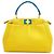 Borsa a mano Fendi Peekaboo Mini Blu Giallo - vista 2