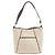Céline Celine Schultertasche mit Macadam-Muster Weiß Dunkelbraun