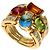 Bulgari Anello Bvlgari Allegra Multi-Stone Diamond in Oro Giallo 18K