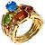Bulgari Anello Bvlgari Allegra Multi-Stone Diamond in Oro Giallo 18K - vista 2
