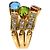 Bulgari Anello Bvlgari Allegra Multi-Stone Diamond in Oro Giallo 18K - vista 3