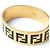 Bracciale rigido Fendi in metallo nero e oro D'oro - vista 3