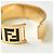 Bracciale rigido Fendi in metallo nero e oro D'oro - vista 9