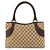 Borsa Tote Gucci GG Canvas Beige Marrone scuro - vista 2