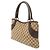 Borsa Tote Gucci GG Canvas Beige Marrone scuro - vista 3