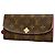 Louis Vuitton Monogram Portefeuille Emilie Long Wallet Marrone Rosa