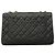 Borsa a tracolla Chanel in pelle d'agnello nera Nero - vista 14