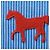 Hermès Pouch Hermes Horse Trouse Flat GM Bianco Blu - vista 3