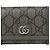 Tarjetero bi-fold Gucci gris Castaño
