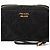 Pouch Prada in nylon nero con ricami floreali