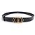 CHRISTIAN DIOR GÜRTEL GOLDENE CD LOGO SCHNALLE T75 AUS SCHWARZEM LEDER