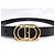 CHRISTIAN DIOR GÜRTEL GOLDENE CD LOGO SCHNALLE T75 AUS SCHWARZEM LEDER - Ansicht 5