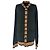 Burberry Cardigan mit House Check-Besatz aus schwarzer Wolle
