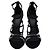 Sandali gladiatore Versace in camoscio nero con cristalli - vista 2