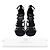 Sandali gladiatore Versace in camoscio nero con cristalli - vista 6