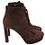 Stivaletti stringati Prada in camoscio marrone