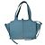 Céline Celine Tri-Fold Grained Calfskin Medium Blu