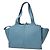 Céline Celine Tri-Fold Grained Calfskin Medium Blu - vista 2