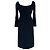 Abito midi a maniche lunghe Dolce & Gabbana in rayon nero - vista 3