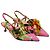 MSGM Floral Ruffle Slingback Kitten Heels in Multicolor Satin Multiple colors - view 3