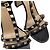 Sandali con tacco Rockstud T-Strap Valentino Garavani in pelle nera Nero - vista 9