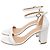 Stuart Weitzman Ankle Strap Sandal Heels in White Leather Cream - view 4