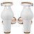 Stuart Weitzman Ankle Strap Sandal Heels in White Leather Cream - view 5