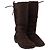 Stivali UGG Desoto Tall Fringed in camoscio marrone - vista 3