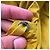 Impermeable High-Low Printseps Moncler en poliamida amarilla Amarillo - vista 5