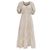Vestido midi a capas con mangas abullonadas Ulla Johnson en algodón crema Blanco Crudo