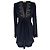 Stella Mc Cartney Abito ricamato con scollo a V Stella McCartney in seta blu navy