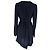 Stella Mc Cartney Abito ricamato con scollo a V Stella McCartney in seta blu navy - vista 6