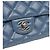 Chanel Borsa a tracolla con catena e patta in pelle caviar blu - vista 10