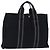 Hermès HERMES Fourre Tout MM Hand Bag Canvas Black Silver