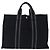 Hermès HERMES Fourre Tout MM Hand Bag Canvas Black Silver - vista 2